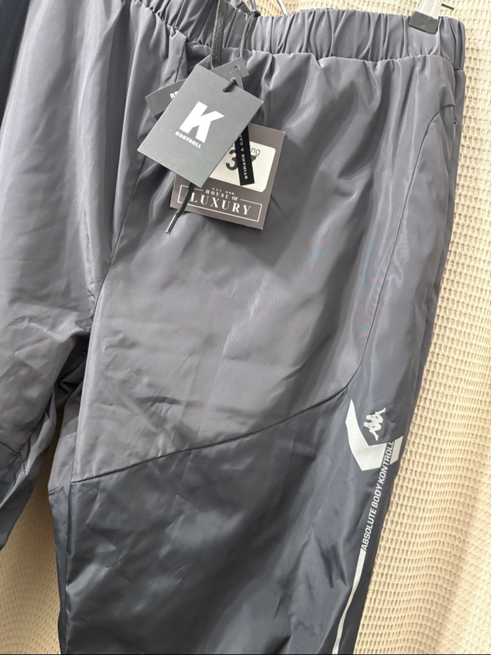 Kappa kontrol Charcoal Gray Joggers with Reflective Logo - Picture 3 of 11